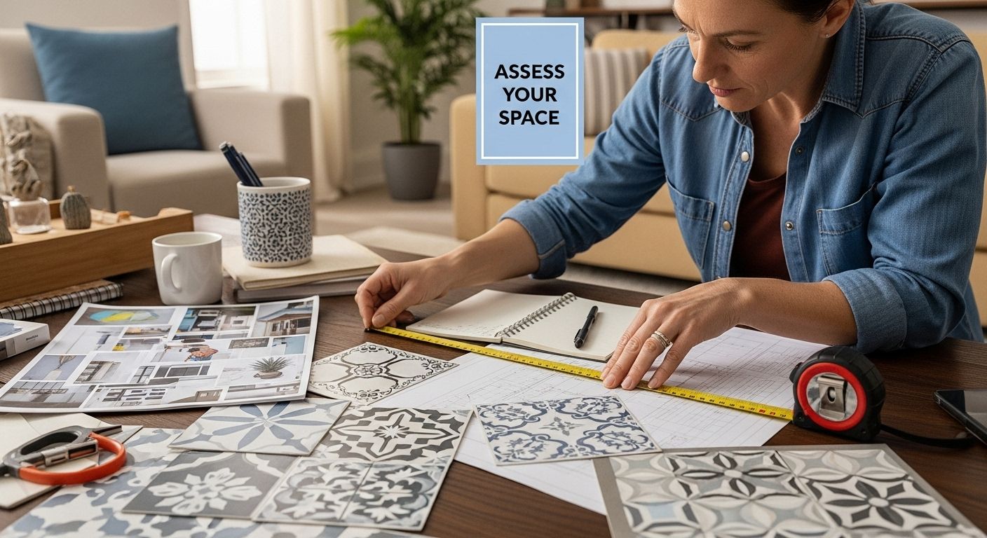 mixing tile patterns, home renovation