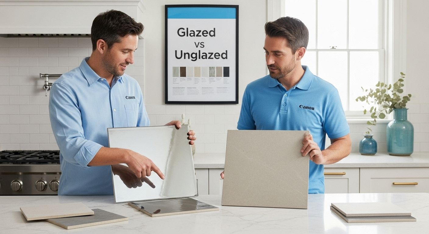 glazed vs unglazed tiles