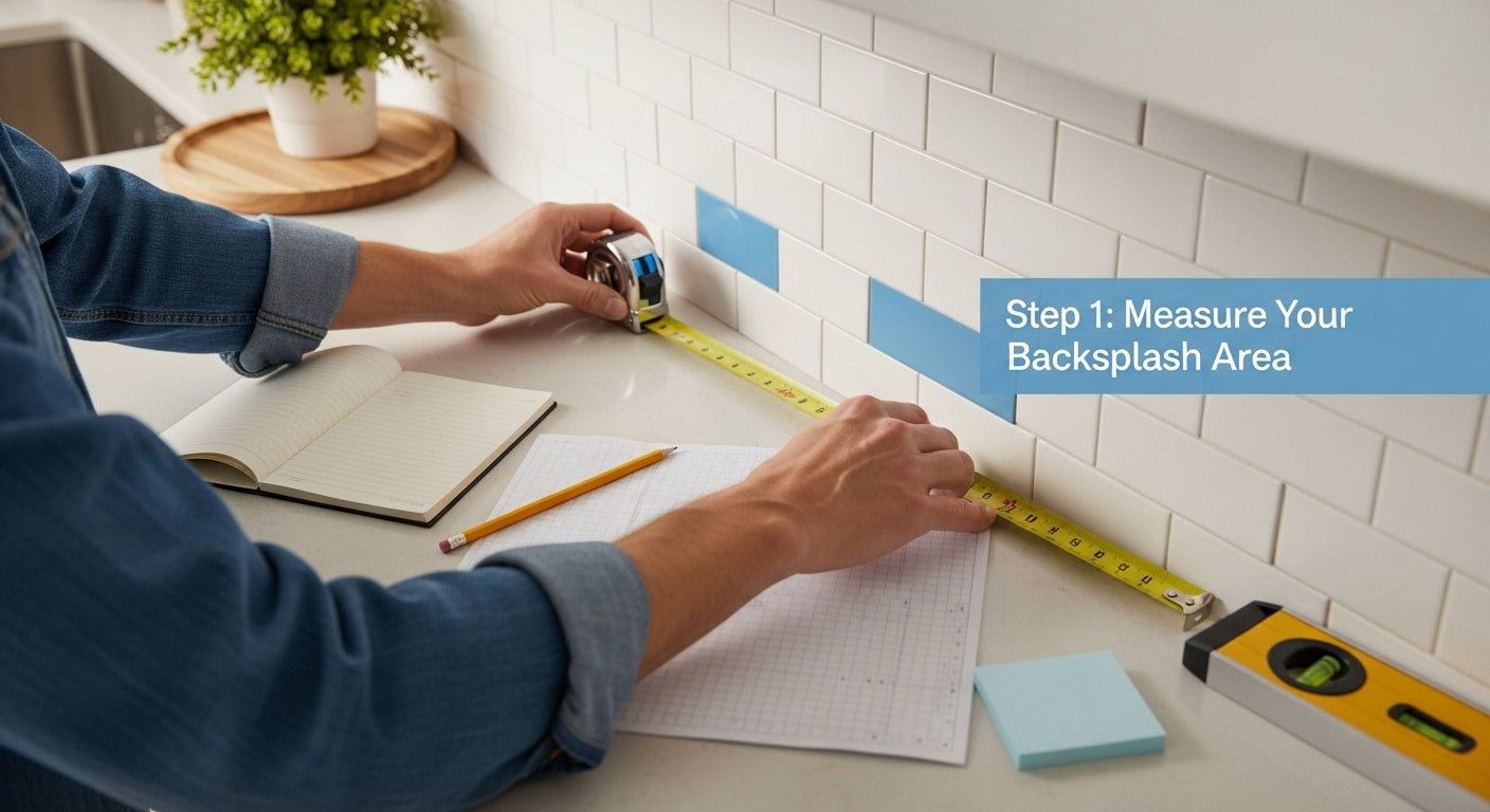 backsplash installation measuring