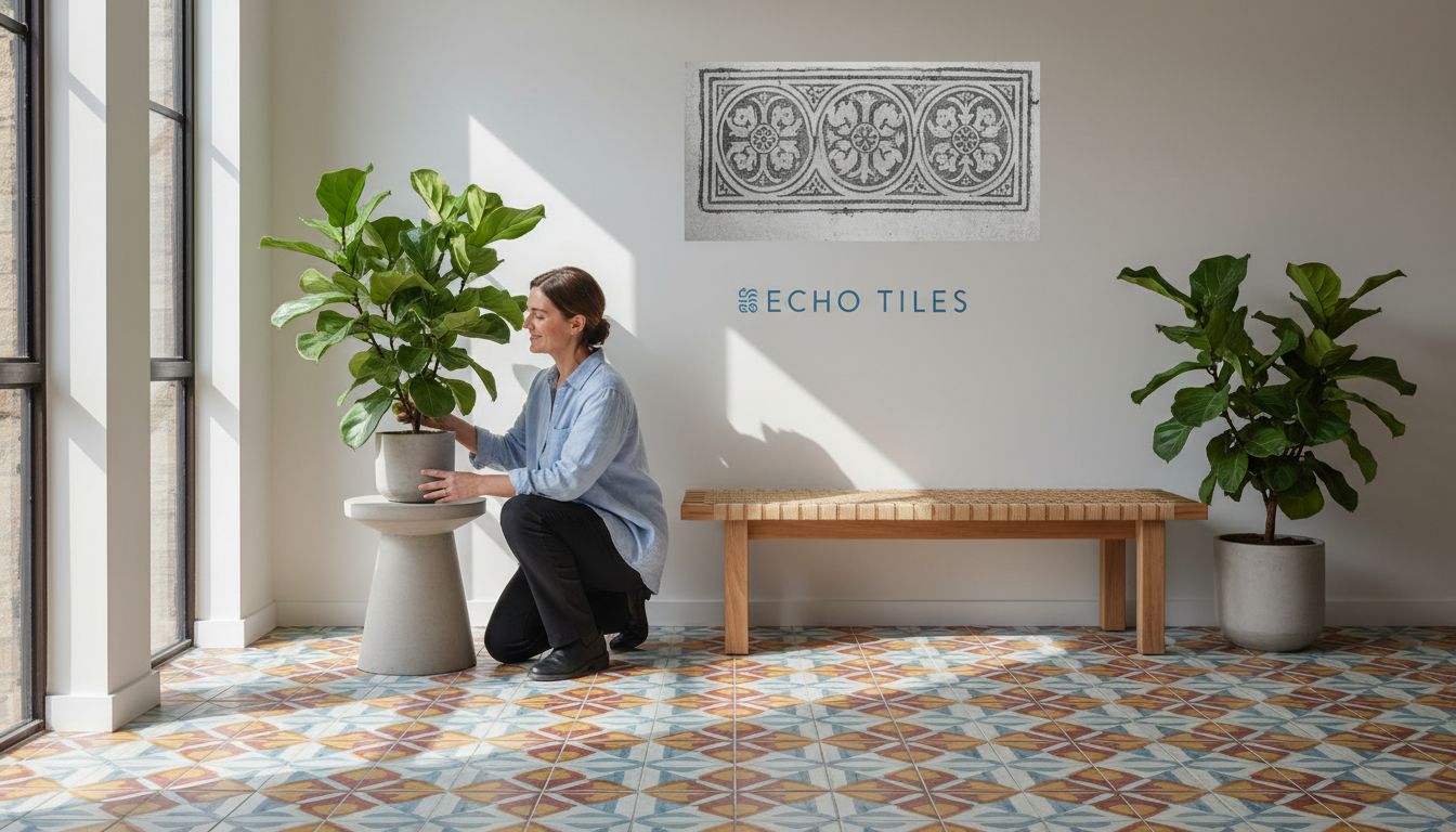 encaustic tile entryway