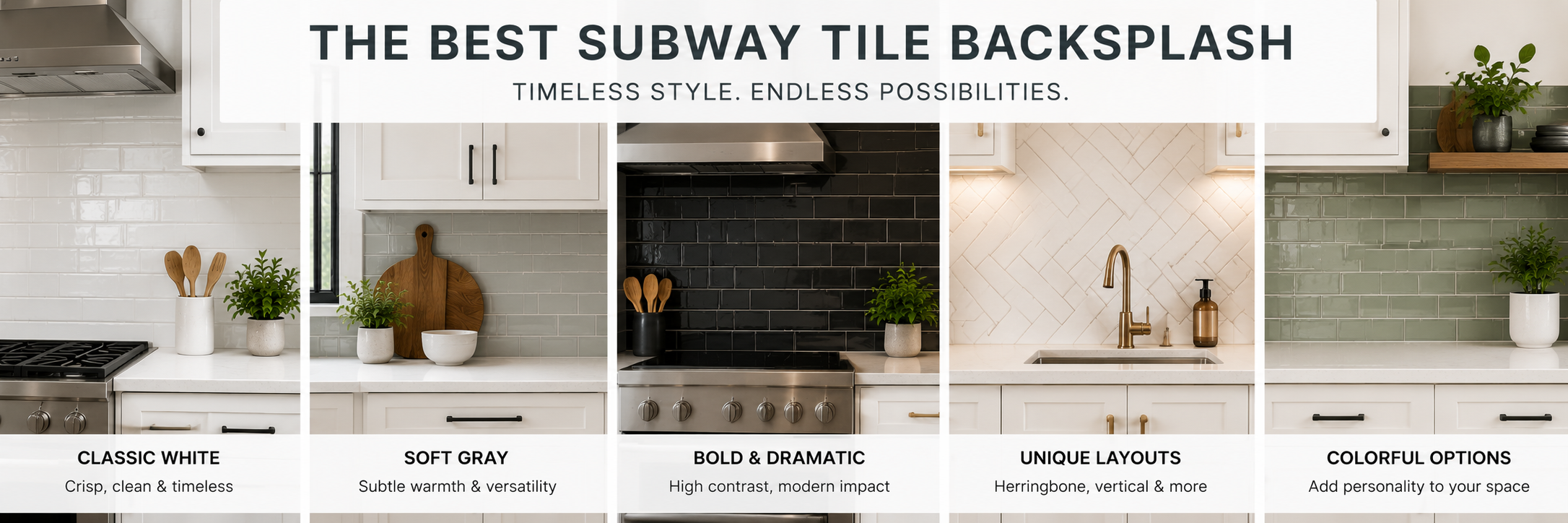 Best Subway Tile for Kitchen Backsplashes Styles, Materials & Design Ideas