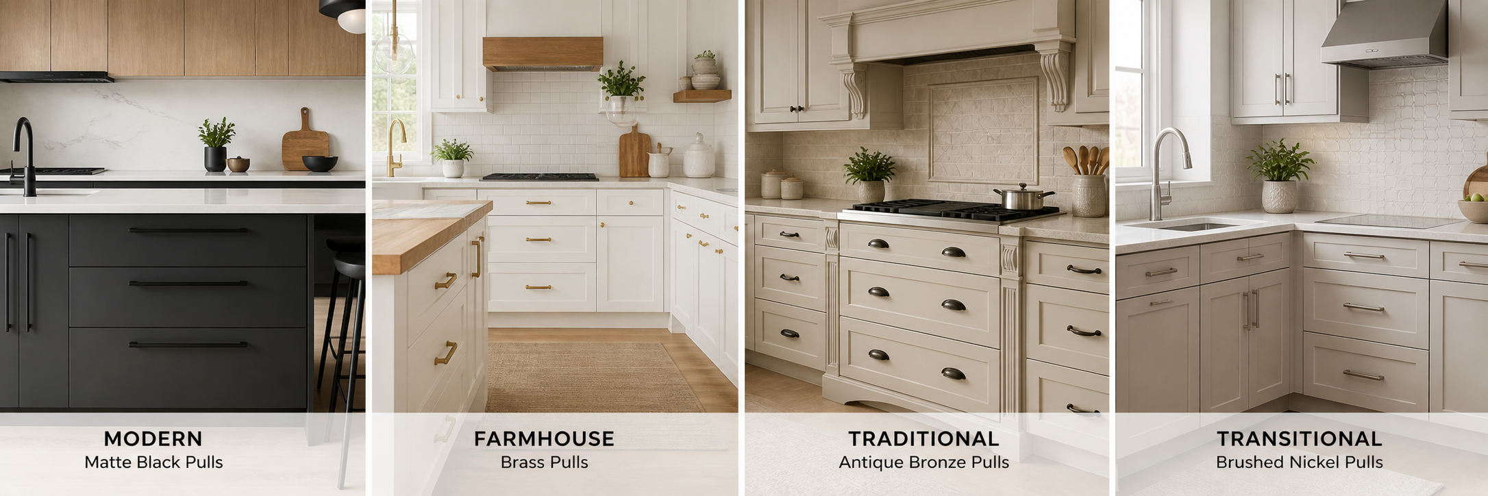Cabinet Pulls for Every Kitchen Style A Visual Design Guide from Traditional to Contemporary