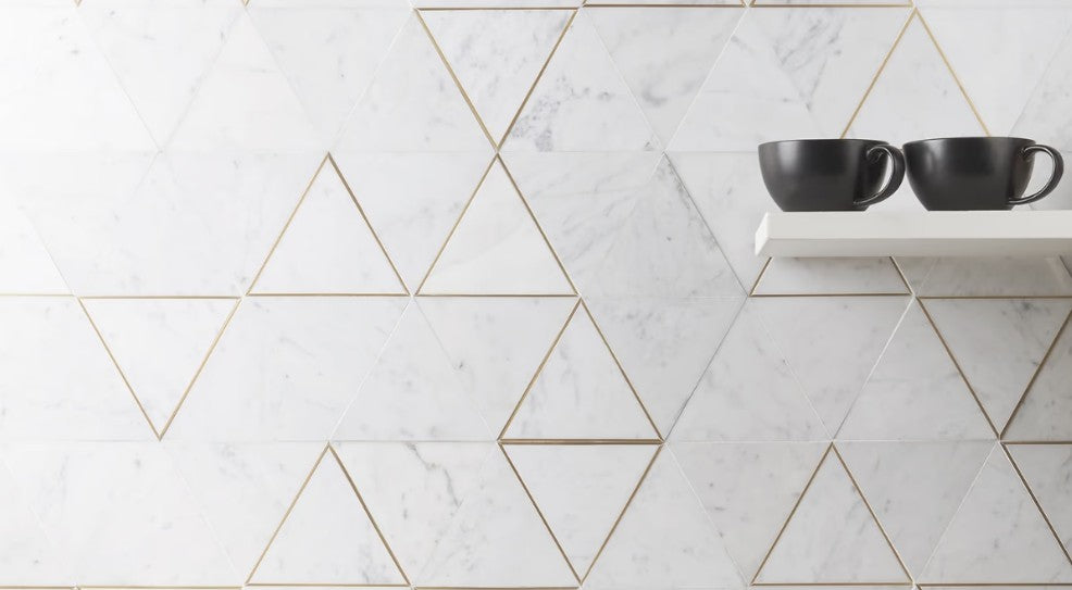 Carrara marble kitchen Backsplash at Tile Choices