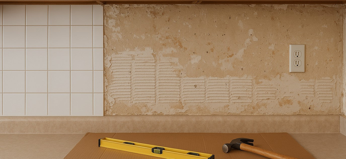 How to properly prepare wall for kitchen backsplash install