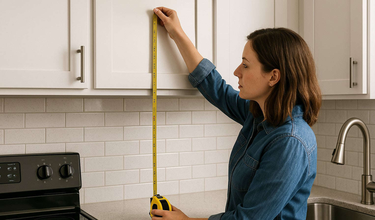 Measuring a kitchen backsplash for replacement Tile Choices