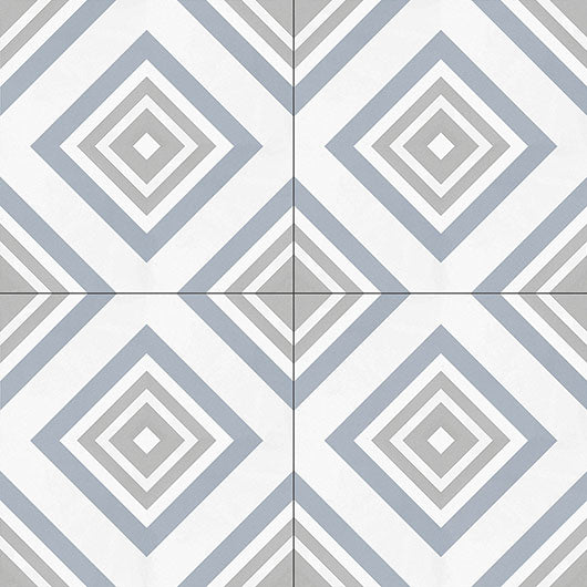 0GZ20DP Italiano Kerchief Amalfi Coast Encaustic Look Tile group of 4 tiles
