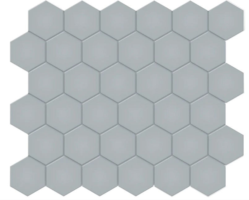 Anatolia Soho 2" hexagon 4501-0462-0 matte cloud blue mosaic