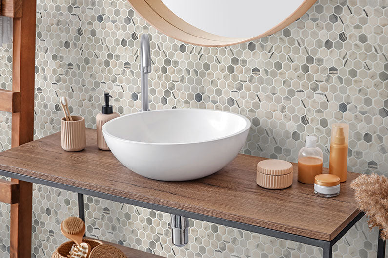 AGH-5414 Python Haze Aragon Hills Mosaic Vanity Backsplash