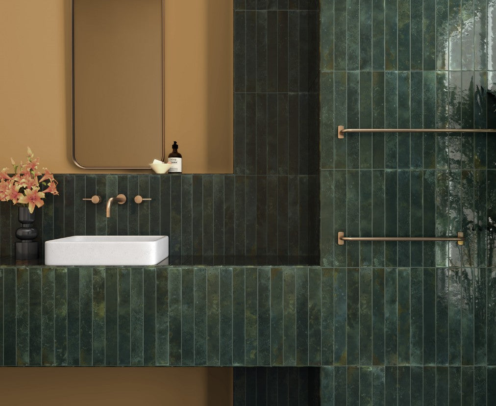 Equipe Bali Isle of Pine 2x16 Tile – Glossy Green Wall Tile – Tile