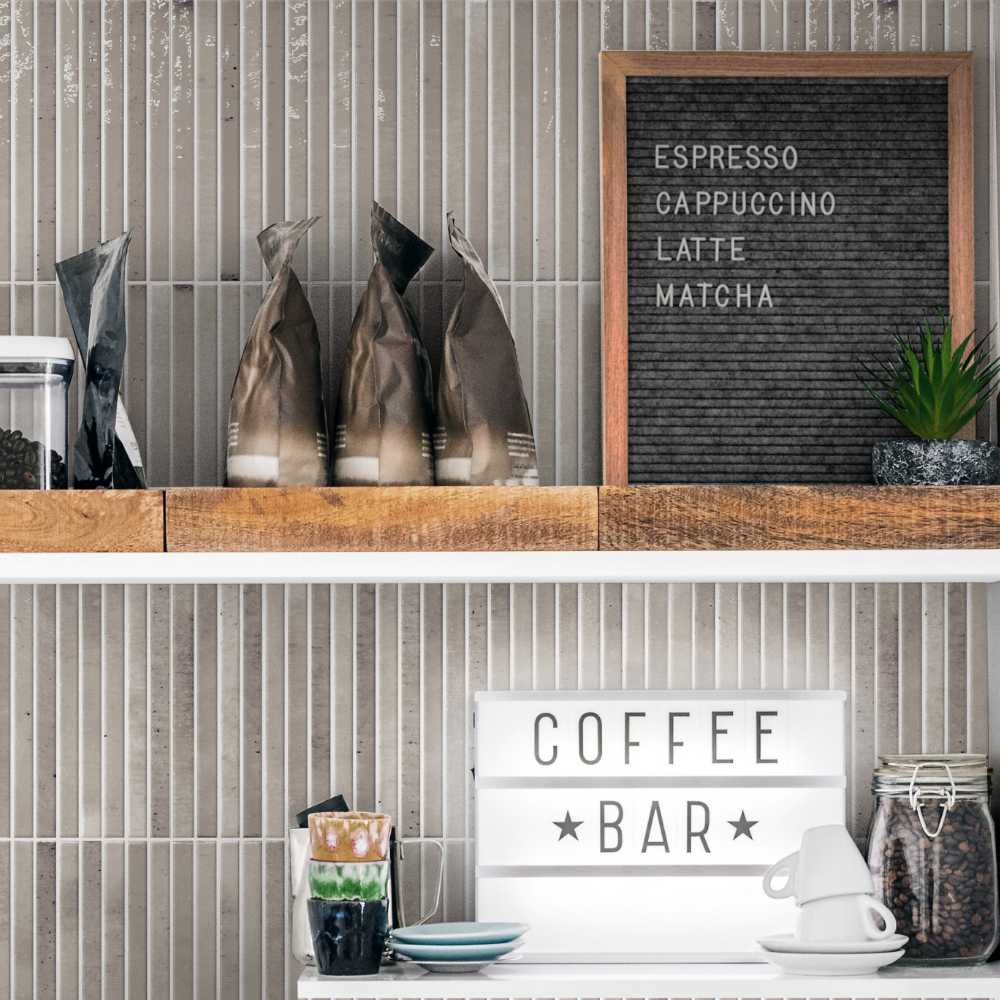 Home Series 5 x 10 KitKat Ash Color Coffee Bar Tiles
