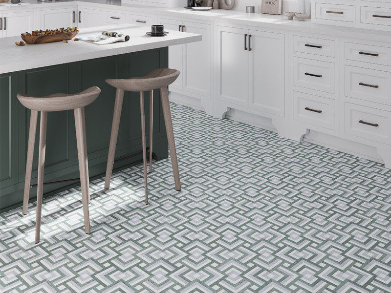 Ireland Series Marble Mosaic Lahinch IRD-S21 floor tile install