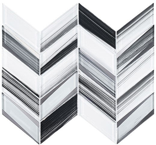 Kohala Collection Glass Chevron Mosaic Tile KLA-4706 Kanu Suite