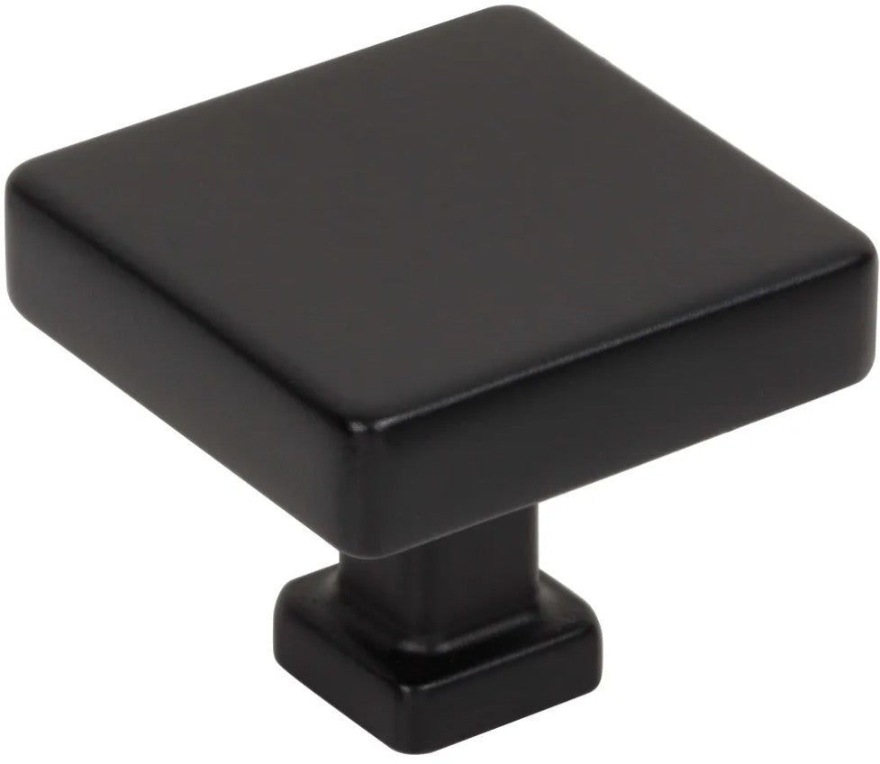 Matte Black Square Nash Cabinet Knob 229MB