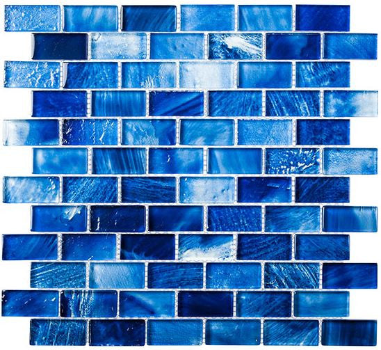 Natural Beauty Collection 1 x 2 glass mosaic tile NAT3604 Peru Diving Pool Tile