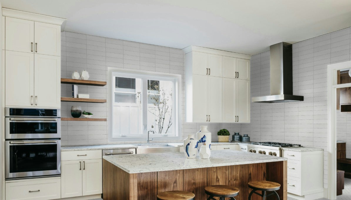 Piazza Collection PZZ-1051 Gossip 3 x 12 kitchen backsplash install photo