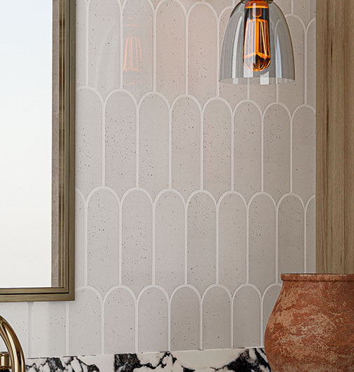 Popsicle Series Elongated Fish Scale Tile POP-6132 Dovan bathroom wall tile
