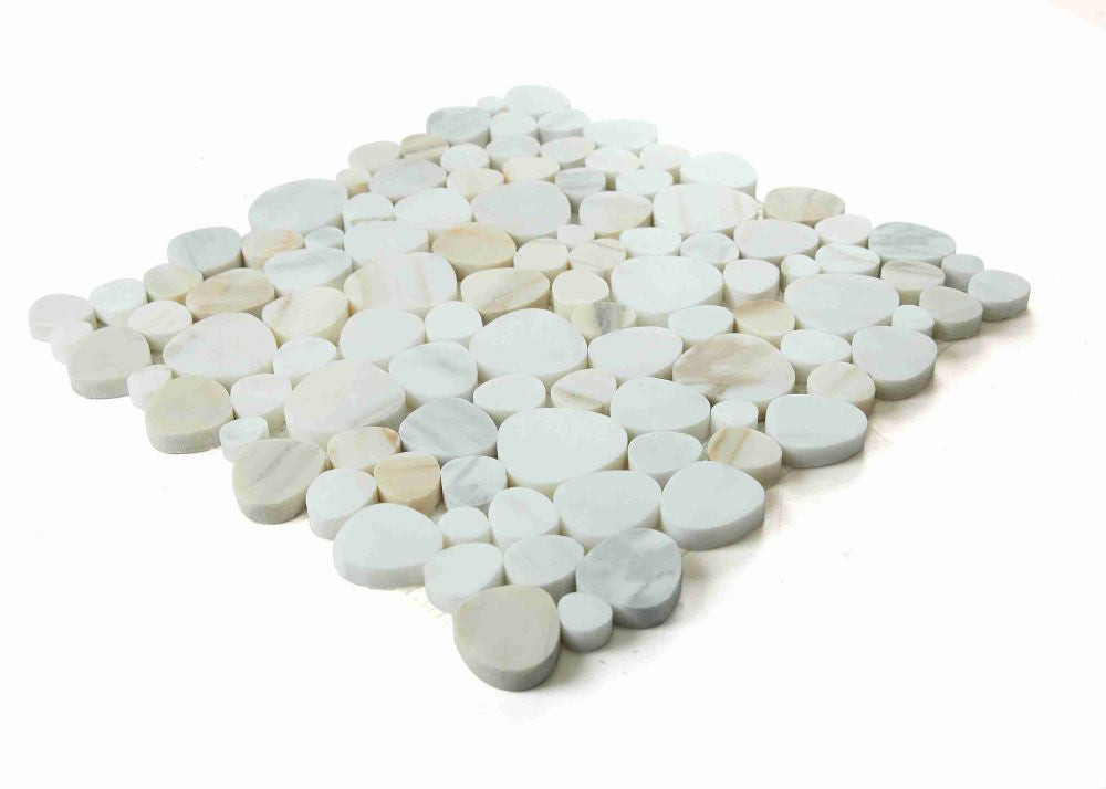 UT-3612 Sliced Pebble Calacatta Gold Honed Angle View