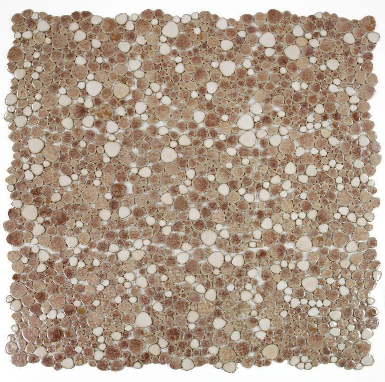 UT-3738 Earth Pebble Mosaic Tile 9 sheets together