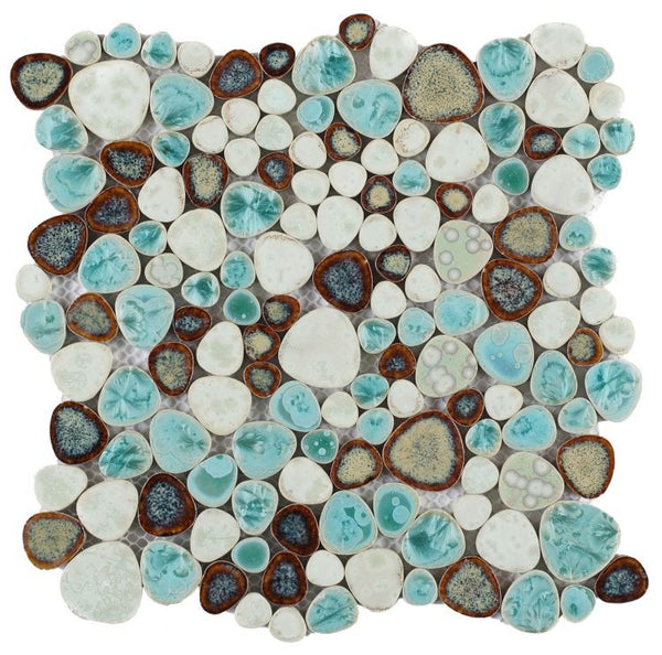 UT-430 Grass Pebble Mosaic Tile