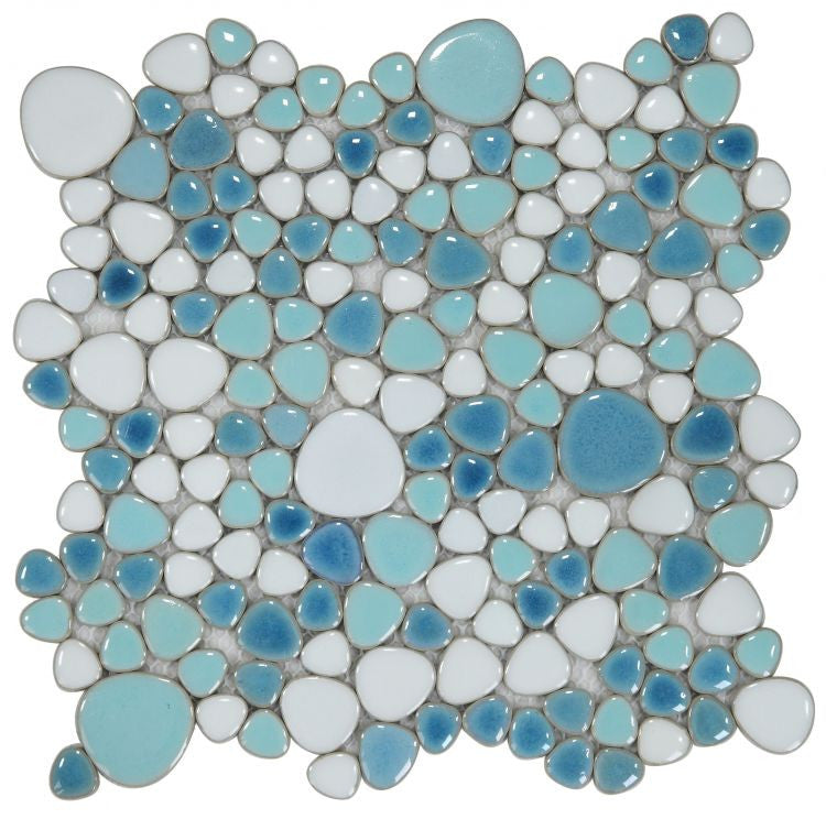 UT-877 Jewel Iris Pebble Mosaic Tile
