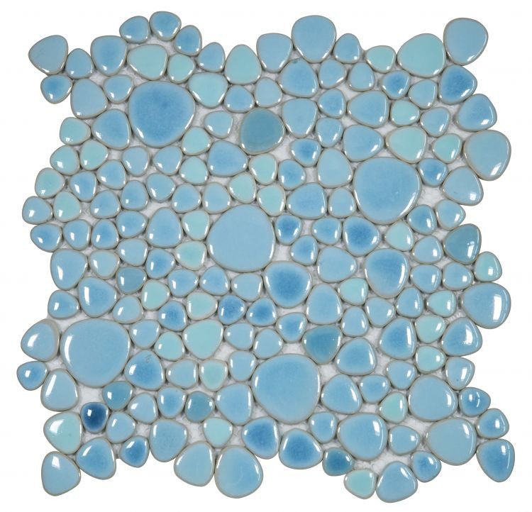UT-894 Jewel Blue Pebble Mosaic Tile
