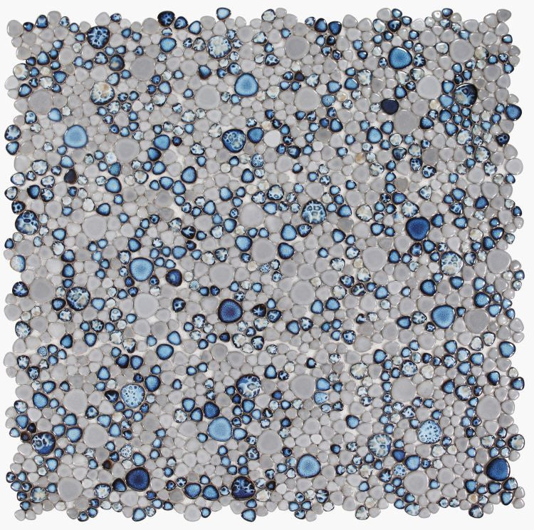 UT-980 Cielo Pebble Mosaic Tile 9 sheets together