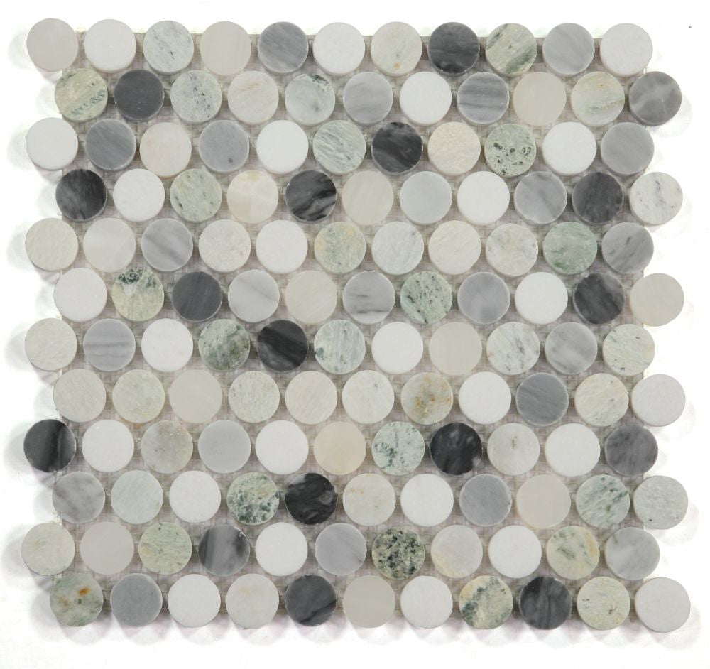 UT-3933 Grassland Penny Round Marble Mosaic