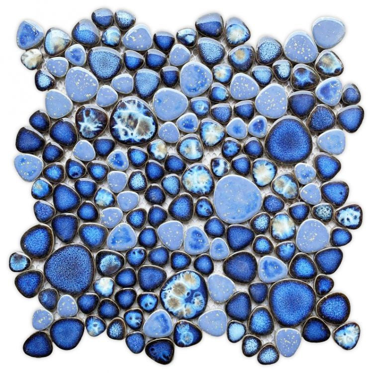 UT-4149 Azure Pebble Mosaic Tile