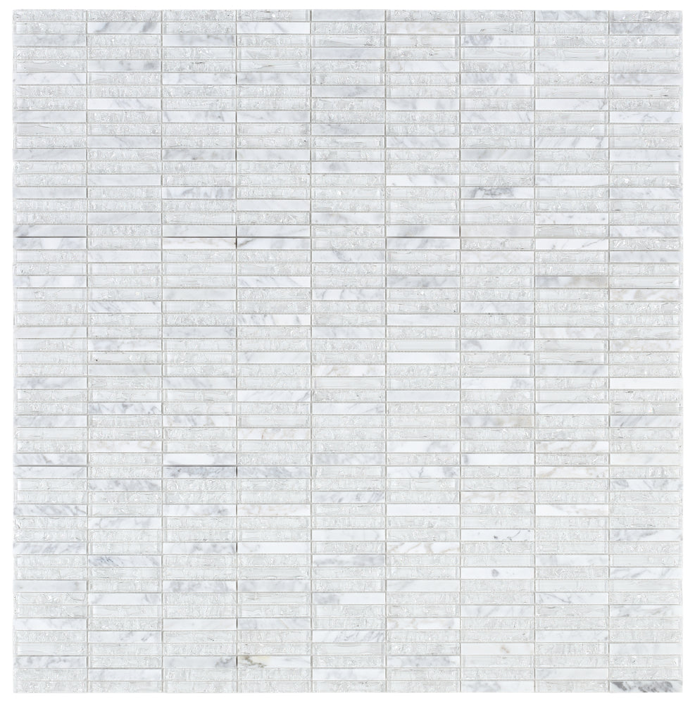 Utopia UT-687 Crackle Ice Stacked Mosaic - 4 sheets together