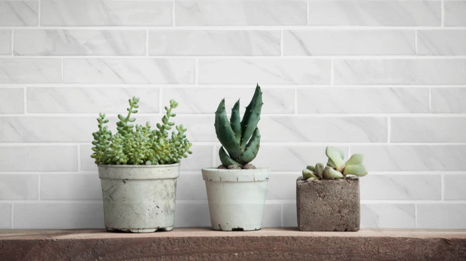 Quelline 2 x 10 Ceramic Subway Tile QEL-1311 Rolling Ice kitchen backsplash