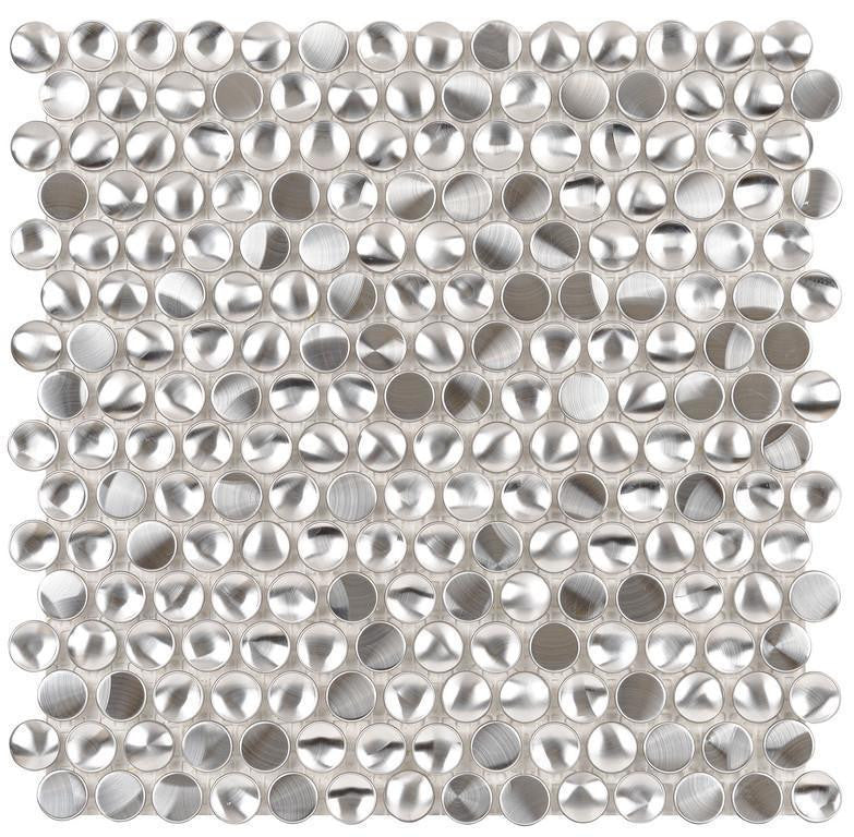 UDS Stainless Steel Tile 3D Dime Mosaic 411-026