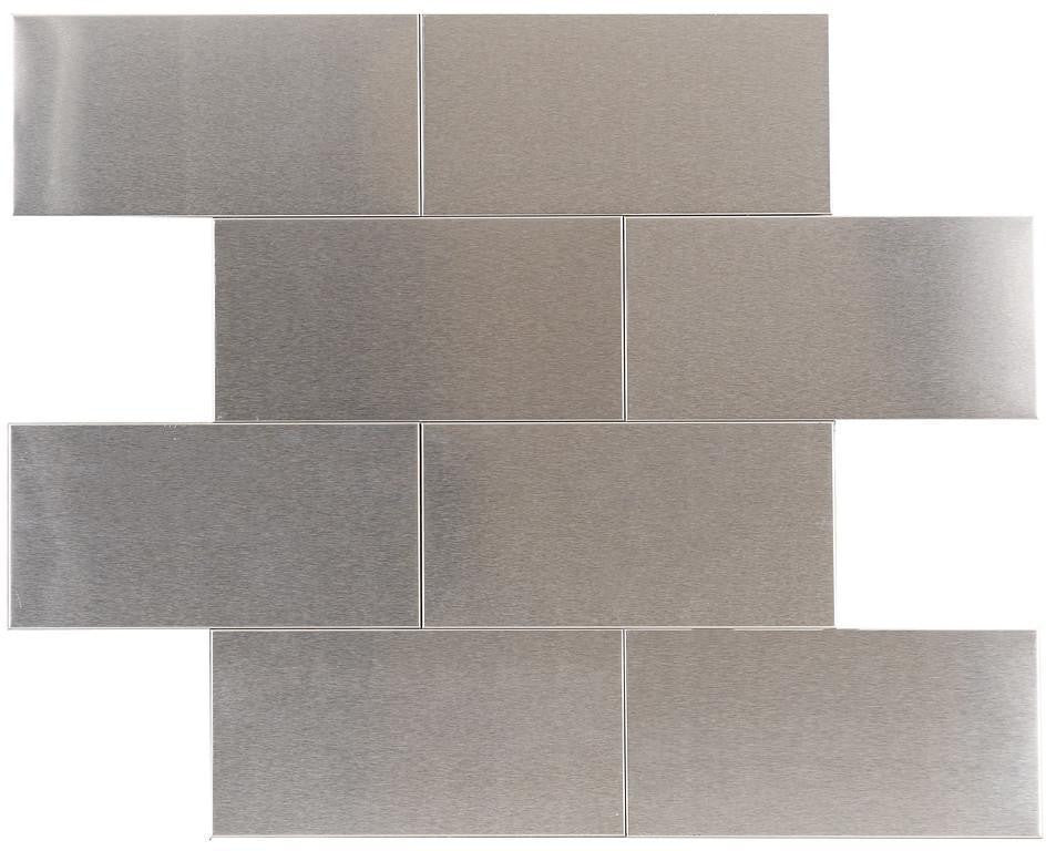 UDS Stainless Steel Tile Backsplash 3 x 6 Mosaic 411-007