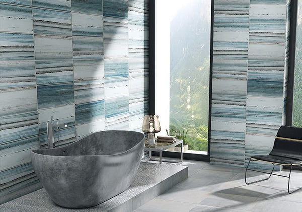 Yosemite YSM-081 Coyote Blue 9 x 18 Glass Subway Tile