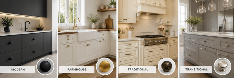10 Kitchen Styles and the Cabinet Knobs That Complete Them
