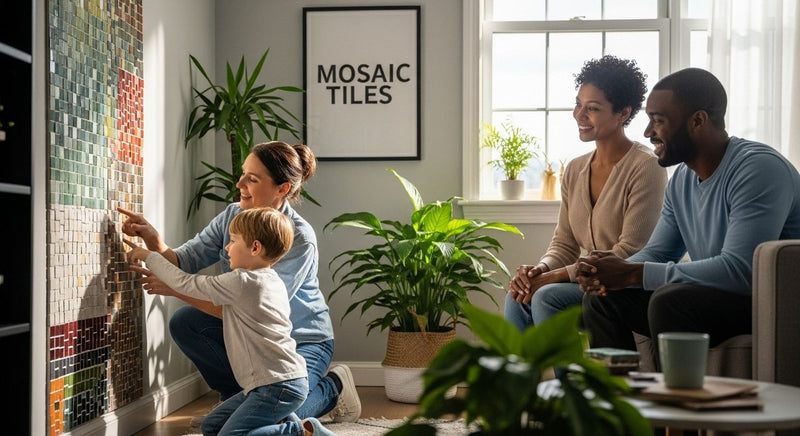 mosaic tiles living room
