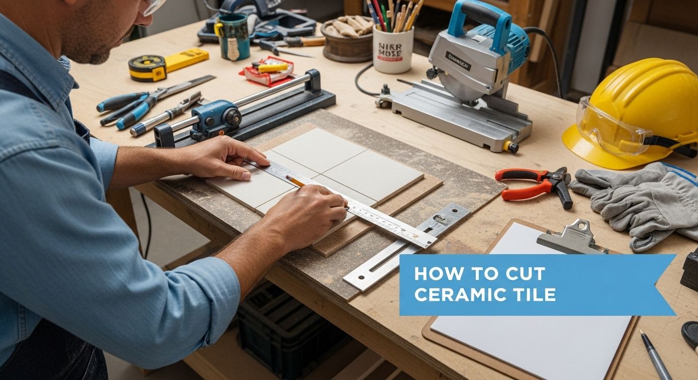 cut ceramic tile, diy