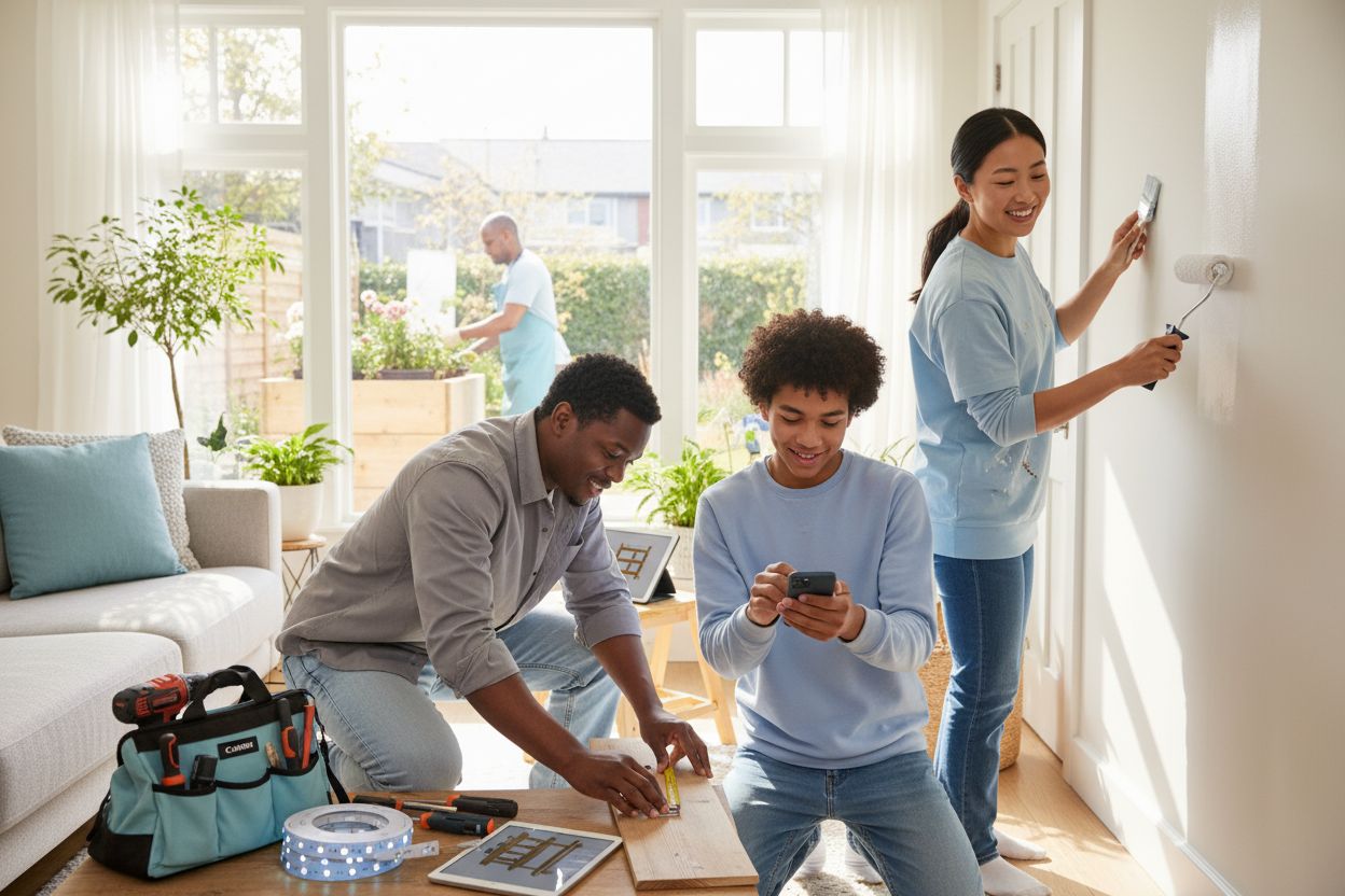 diy home improvement, family renovation, home makeover