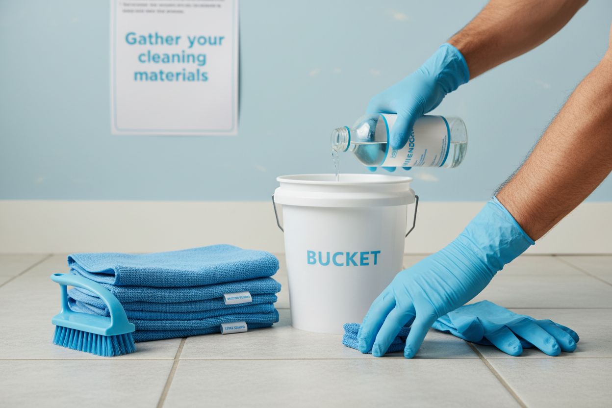 remove grout haze, cleaning materials