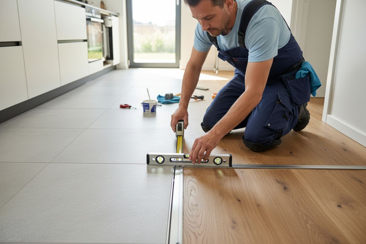 tile transition installation