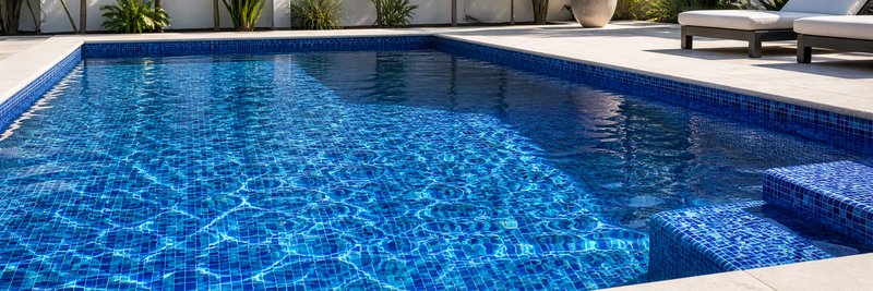 Blue Pool Tile Idea How Tile Color Affects Your Pool Water