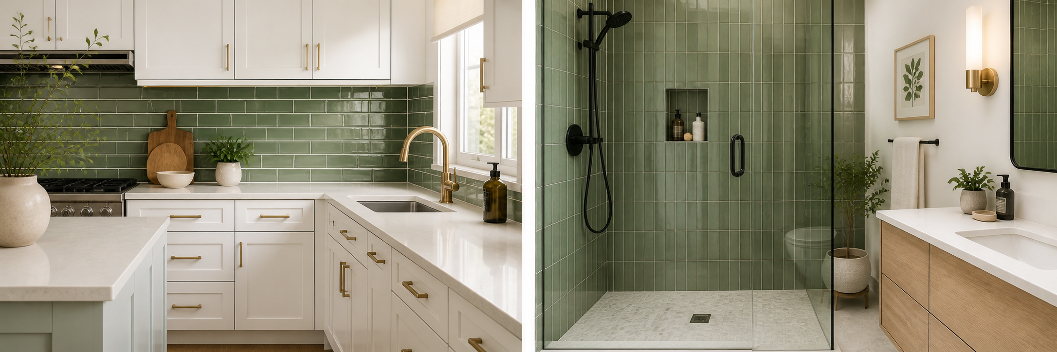 Green Subway Tile Bathroom & Kitchen Ideas for 2026