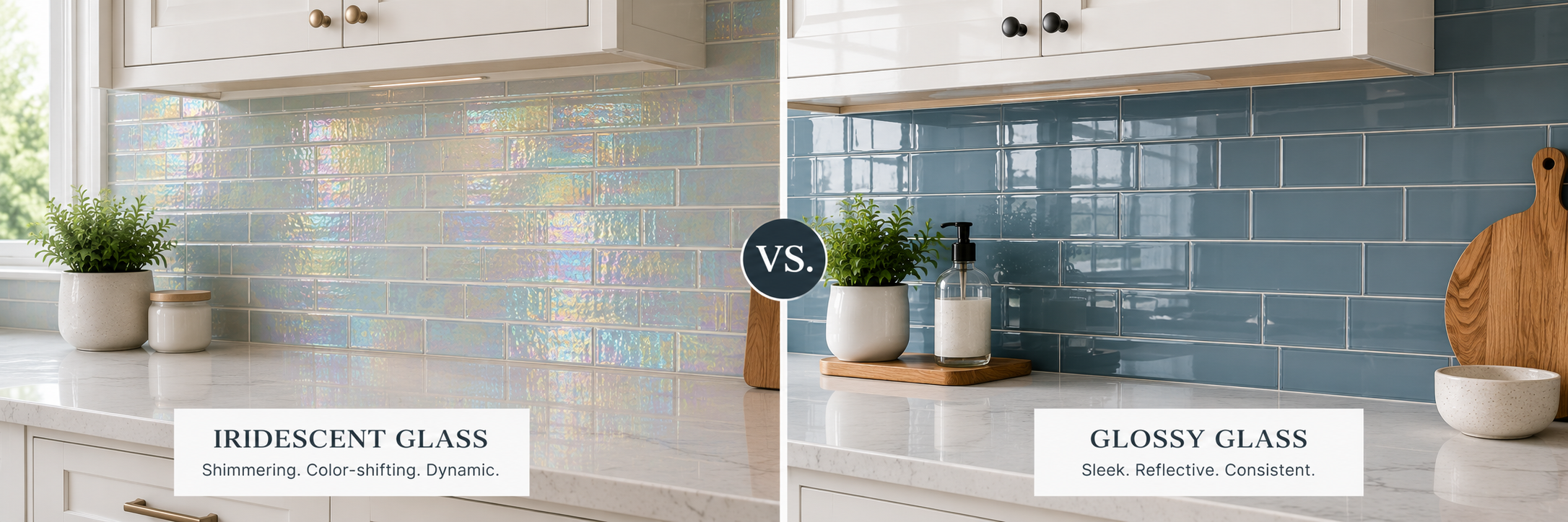 Iridescent vs. Glossy Glass Tile Which Finish Is Right for Your Project?