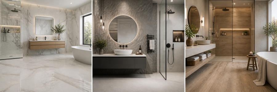 Modern Bathroom Tile Design Guide | Styles, Layouts & Trends