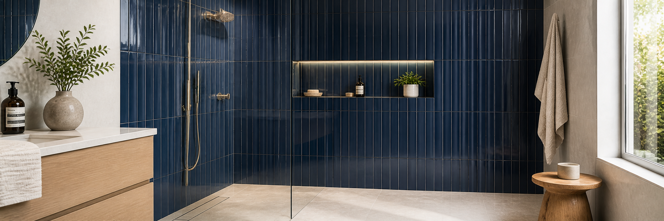 Navy Blue Bathroom Tile Ideas Design Combinations That Work