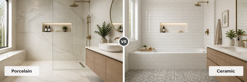 Porcelain vs Ceramic Bathroom Tile Which is Better