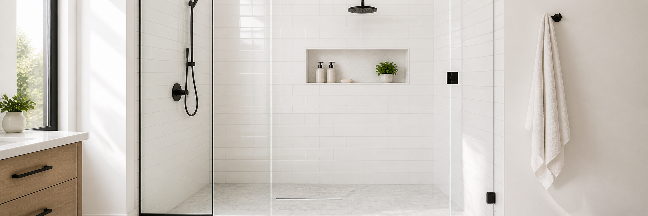White Tile Shower Ideas Floor and Wall Combinations That Work
