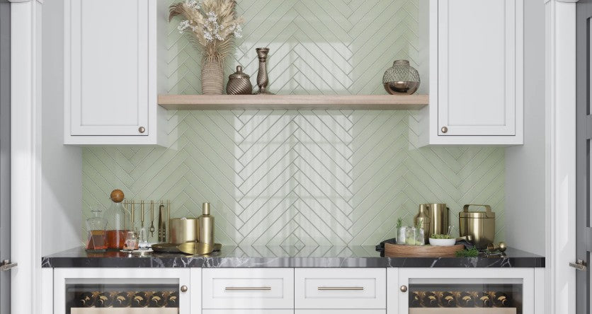 white cabinet backsplash ideas from Tile Choices