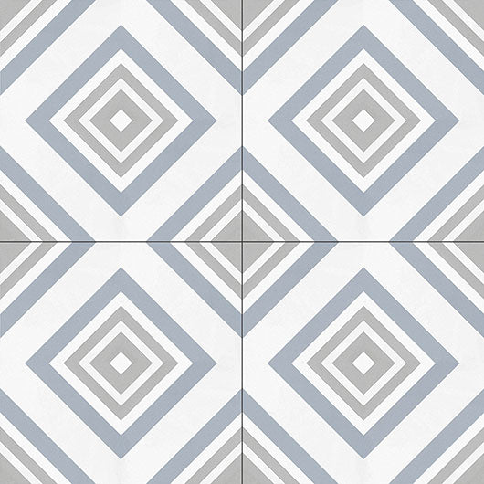 0GZ20DP Italiano Kerchief Amalfi Coast Encaustic Look Tile group of 4 tiles