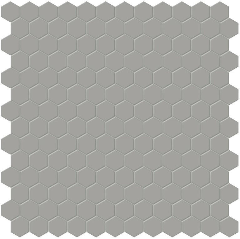Anatolia Soho 1" hexagon 4501-0448-0 matte cement chic mosaic
