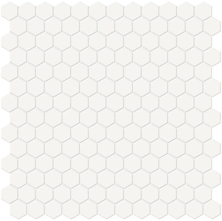 Anatolia Soho 1" hexagon 4501-0562-0 matte canvas white mosaic